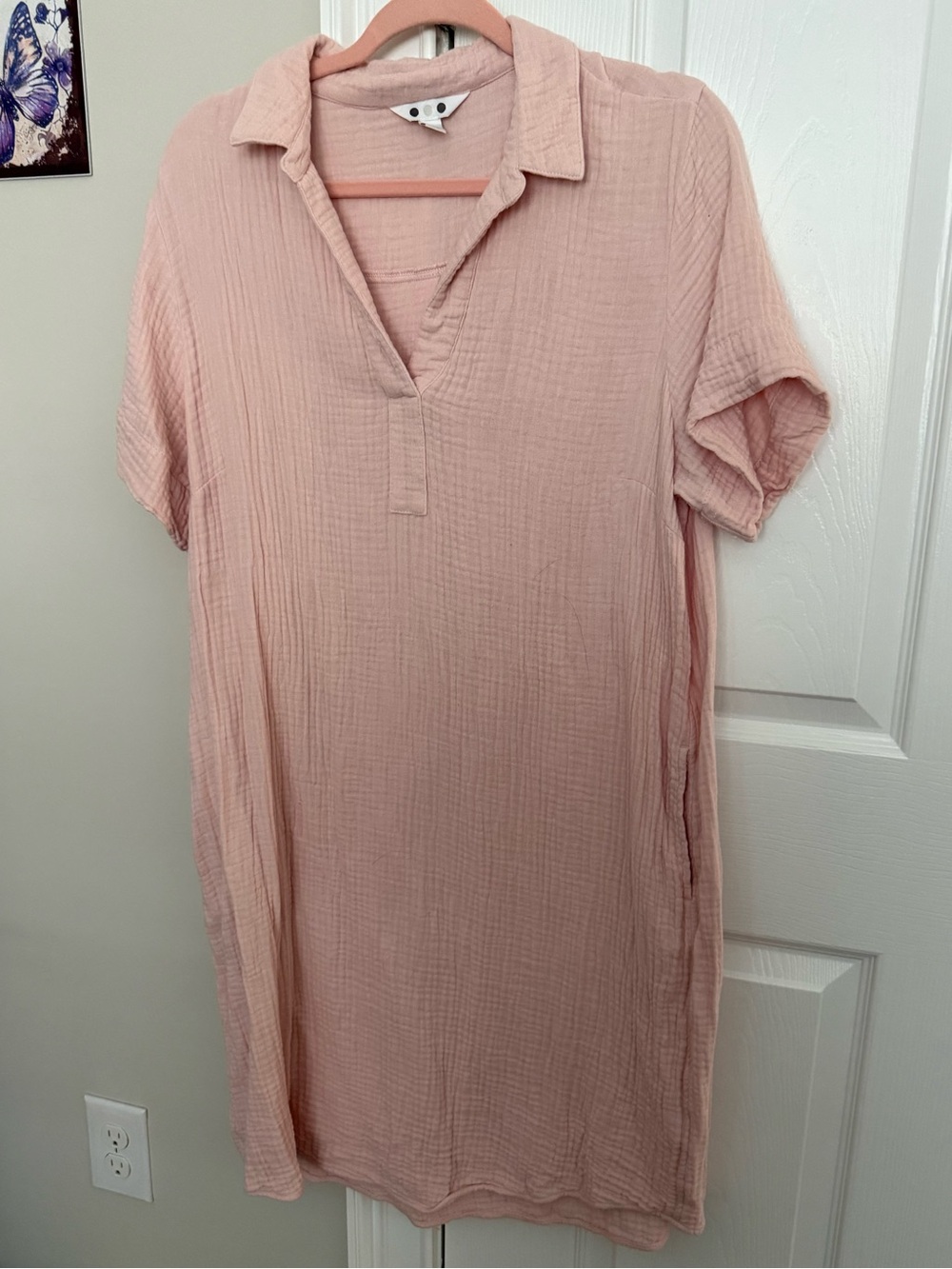 Three Dots Blush Pink Midi Dress
